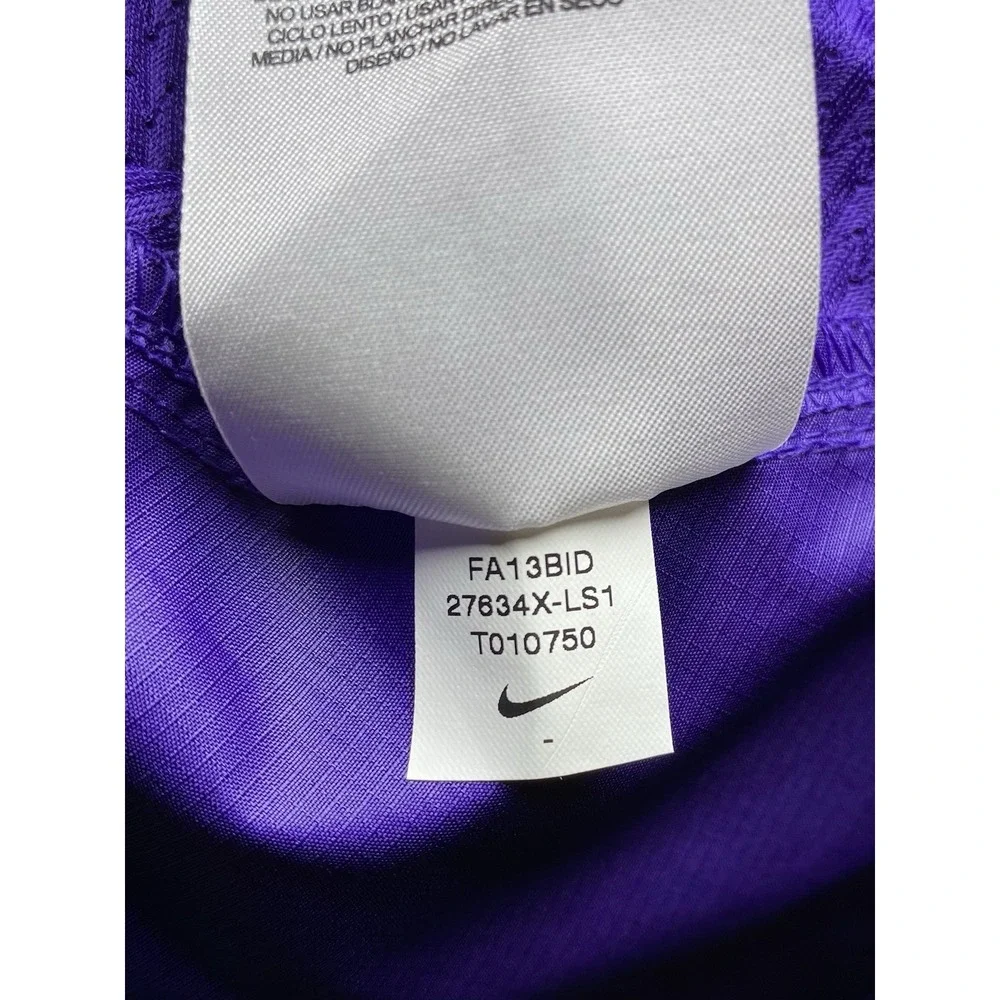 Men's LARGE Nike LSU Tigers Team Issued Jacket Pullover Dri-Fit Storm-Fit Purple